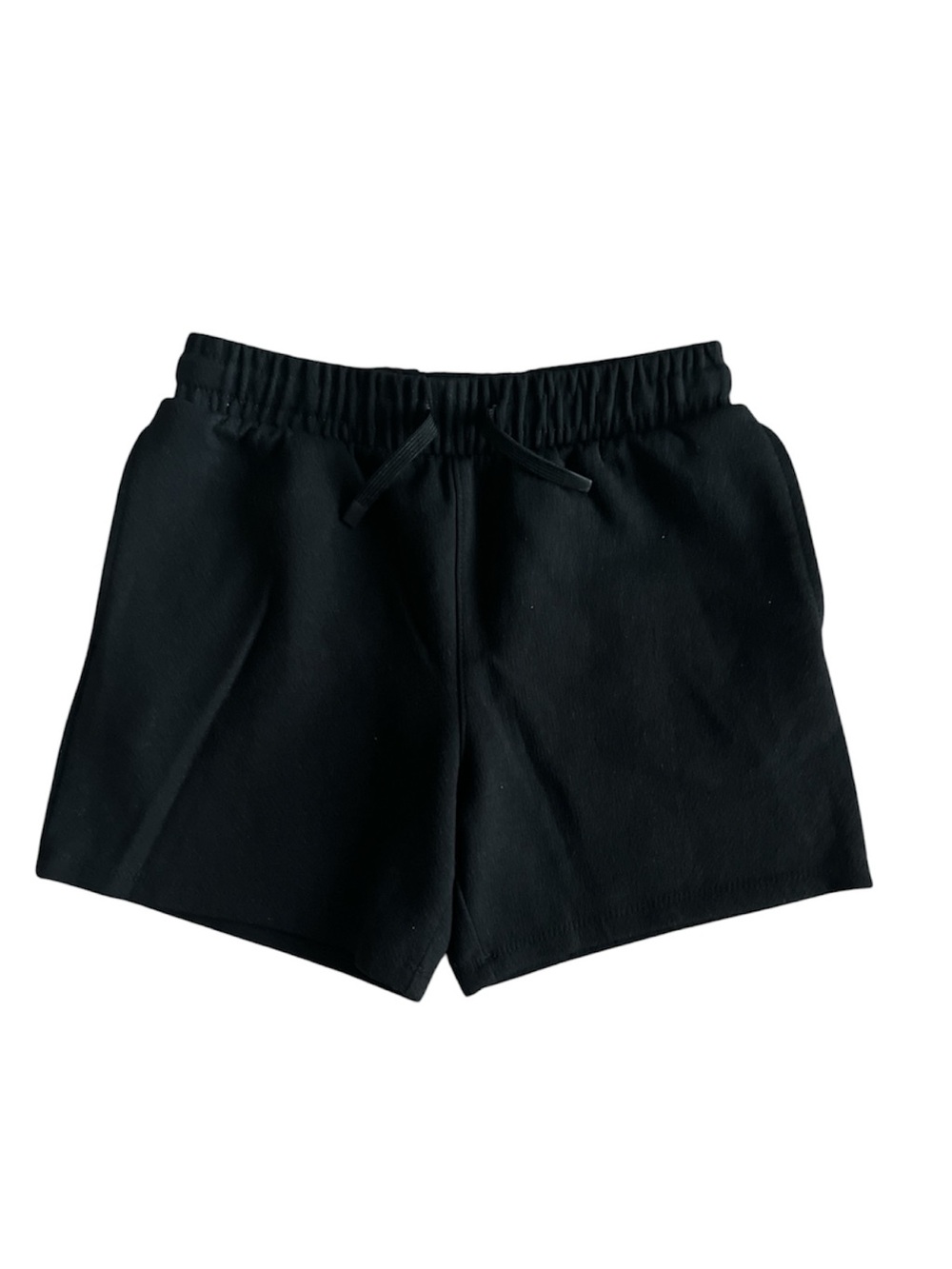 Kids Black Elastic Waist Casual Shorts Size 8